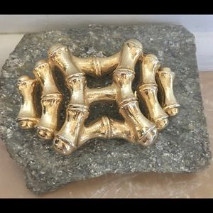 Designer Gold Bamboo Belt Buckle!